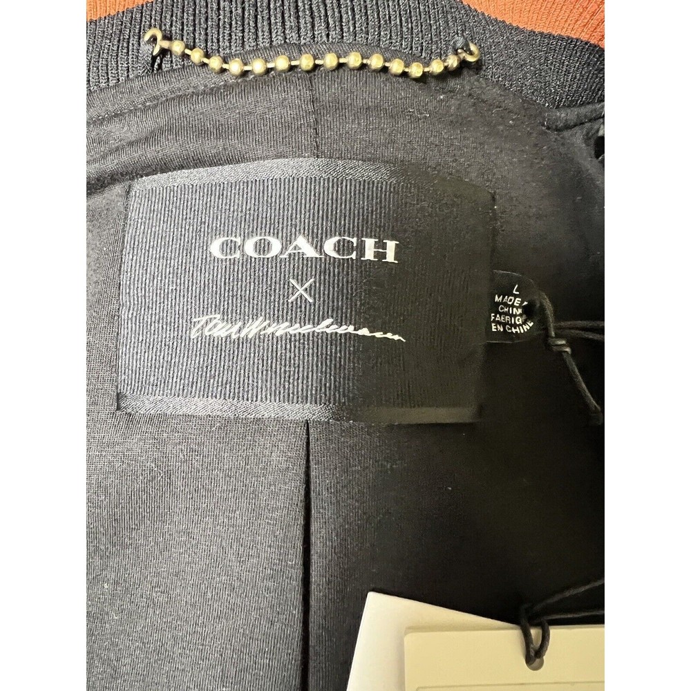 Coach X Tom Wesselmann Souvenir Jacket Lips Black Women’s Size Large - Picture 8 of 11